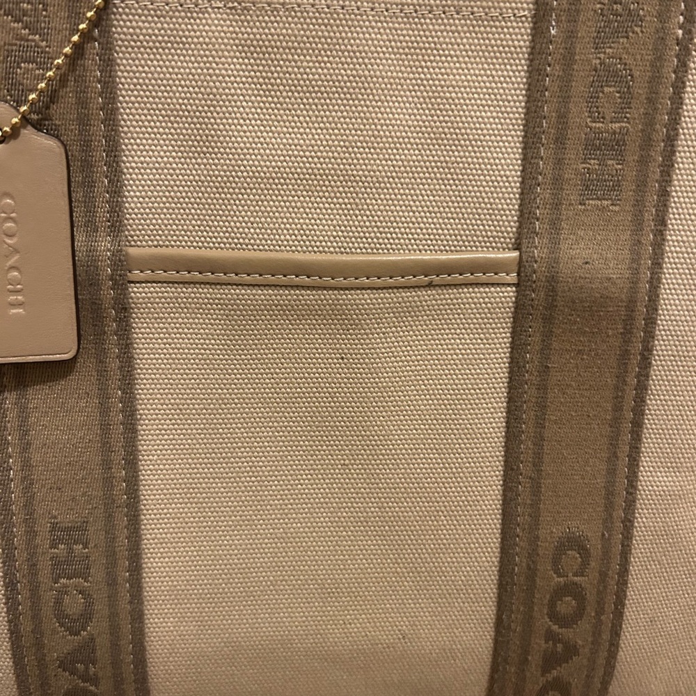 Coach Smith Tote Bag medium Tan Canvas Tote Bag - Picture 2 of 10